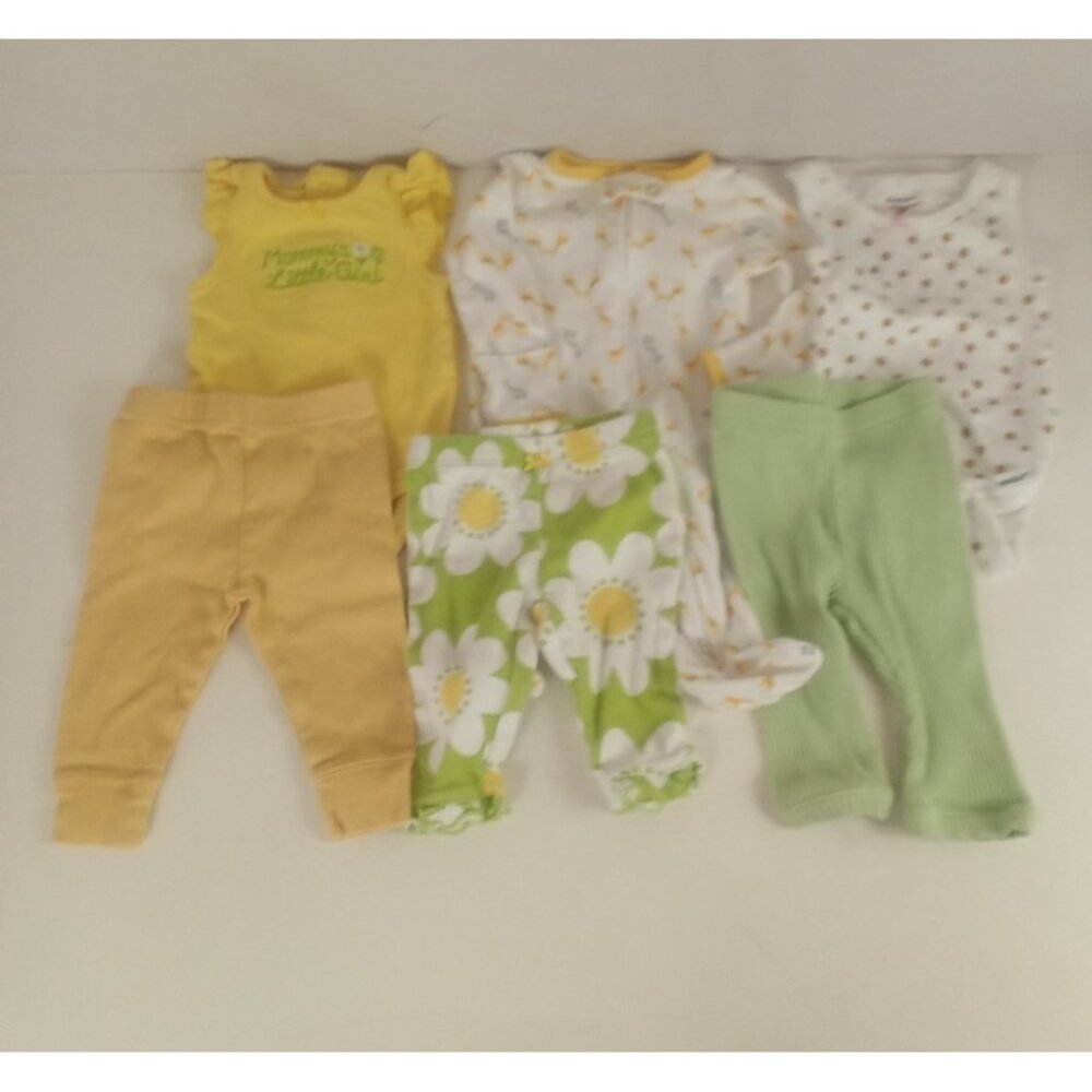 Girl Clothes Size Newborn Mixed Brands Lot Of 6 Pieces (B)